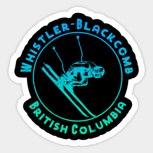 Whistler Blackcomb Skier British Columbia Downhill Resort Souvenir Sticker